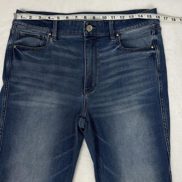 White House Black Market Jeans Womens 12L Blue The Skinny Flare Stretch Denim - Picture 7 of 11